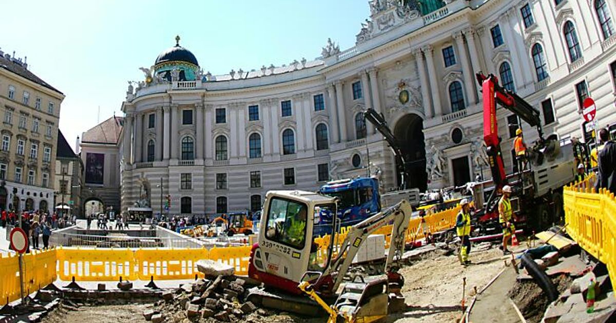 Umbau-des-Wiener-Michaelerplatzes-wirbelt-Staub-auf