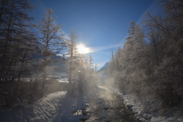 Sonnenaufgang im Ötztal.