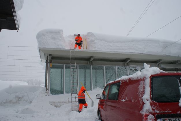 Große Schneemengen gibt es in Hochfilzen.