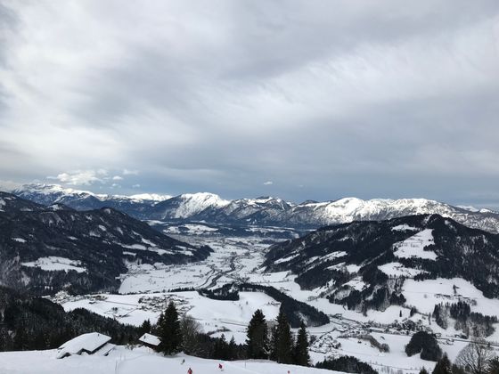 Blick ins Inntal von der Skiabfahrt in Itter.
