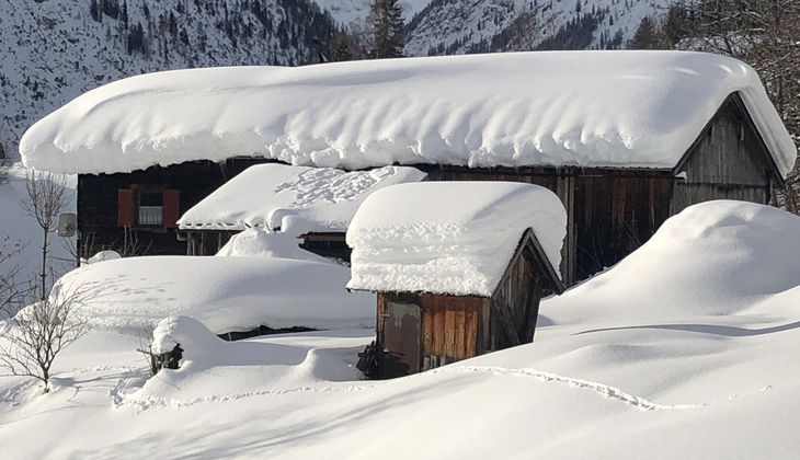 Winter in Bach im Lechtal.