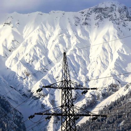 Blick vom Baggersee auf die Nordkette.