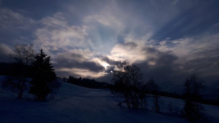 Auf der Rodelbahn in St. Johann in Tirol.
