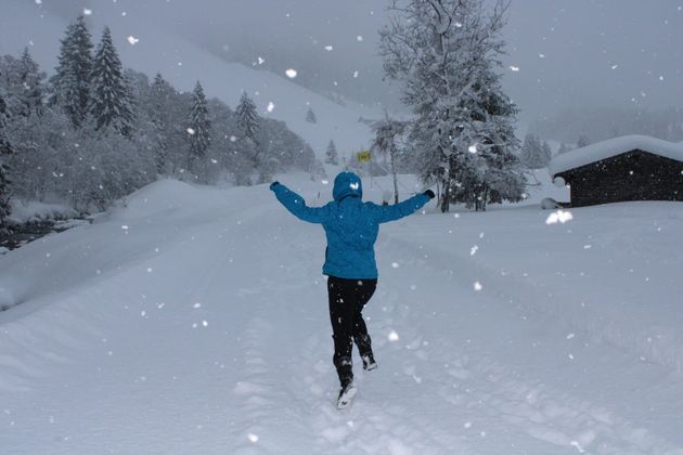 Gute Laune im Schnee in der Wildschönau/Auffach.